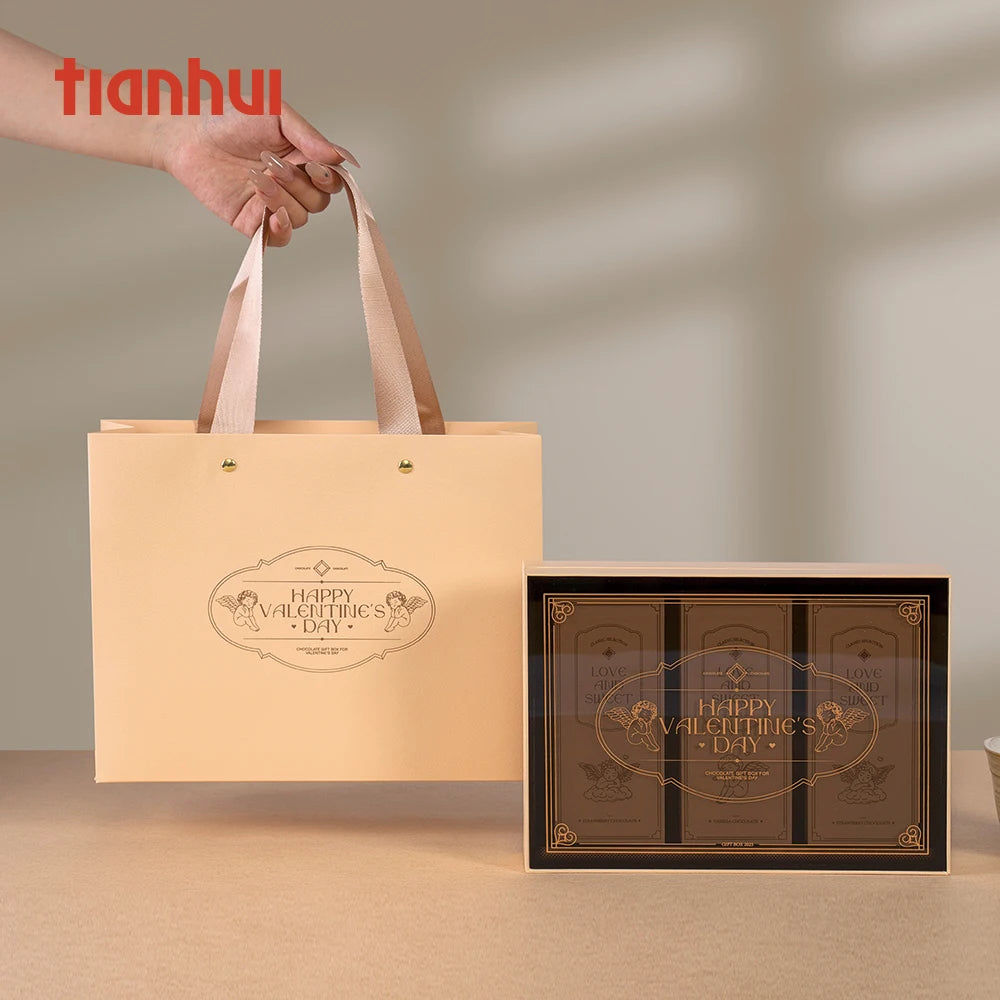 Tianhui Luxury Paper Box Custom Logo Empty Cardboard Box for Chocolate Candy Package Valentine's Day Gift Box