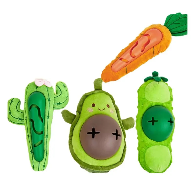 Squeaker Funny TPR Plush  Pet Puppy Dog Chew Toy Playing Snack Toys for Dogs