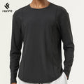 HONFIT Breathable Quick Dry Male Sportswear Sports Men's Long Sleeve Tee Fitness Men Long Sleeve T Shirt Gym Long Sleeve Tshirt