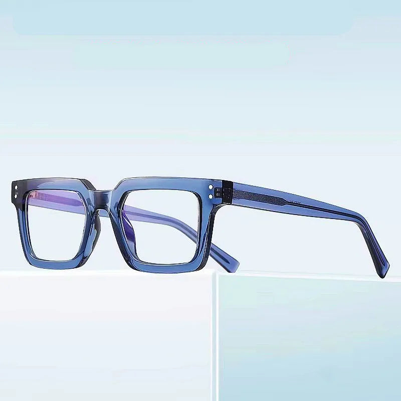 Logo Custom Fashion TR90 Anti Blue Light Glasses Frames Square Computer Eyeglasses Men Women