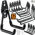 12 Pack Hooks Heavy Duty Utility Steel Garage Storage Hooks Wall Mount Garage Hanger Organizer