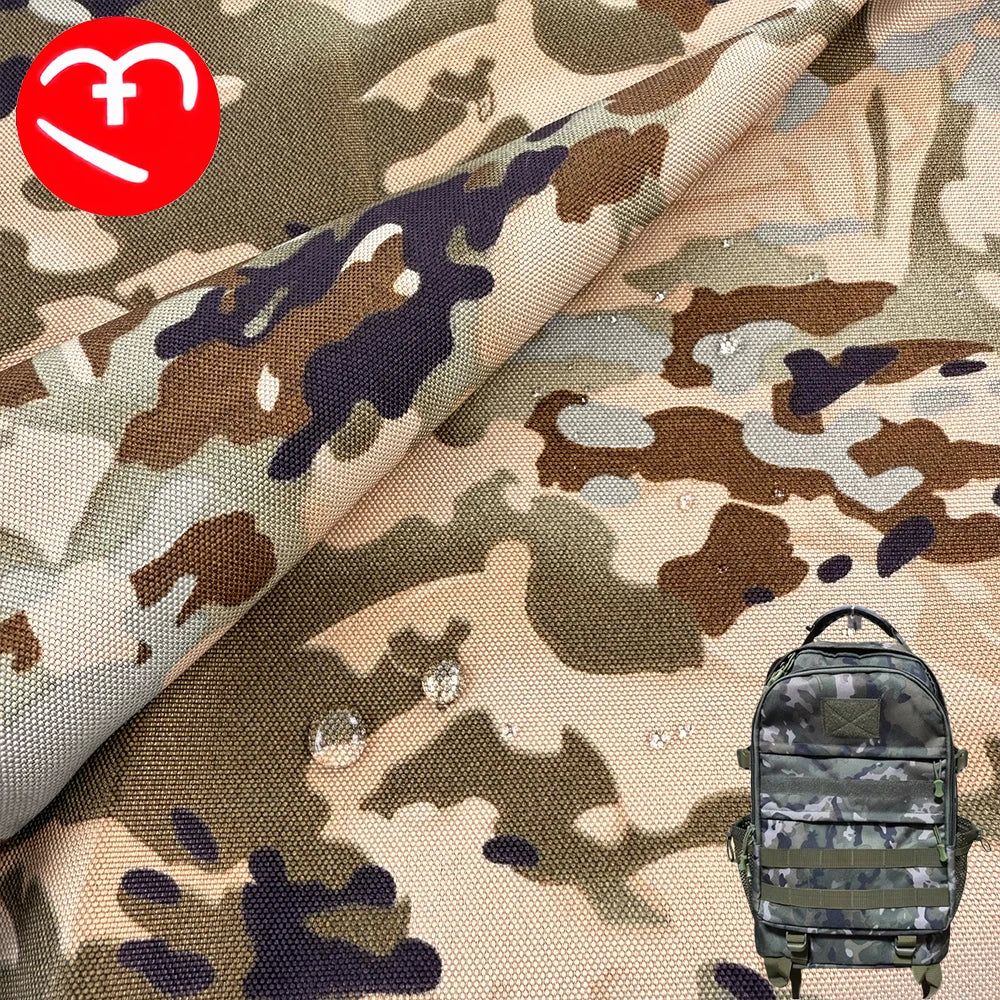 500D 100% Nylon Cordura Ink Pattern Desert Camouflage Fabric Waterproof Ripstop Oxford Fabric for Bags Sportswear Tents Fabric