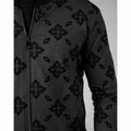 Imperio Shop Casual Winter Slim Fit Men's Green Star-Flocked Jacquard Zipper Breathable Bomber Jacket Size S