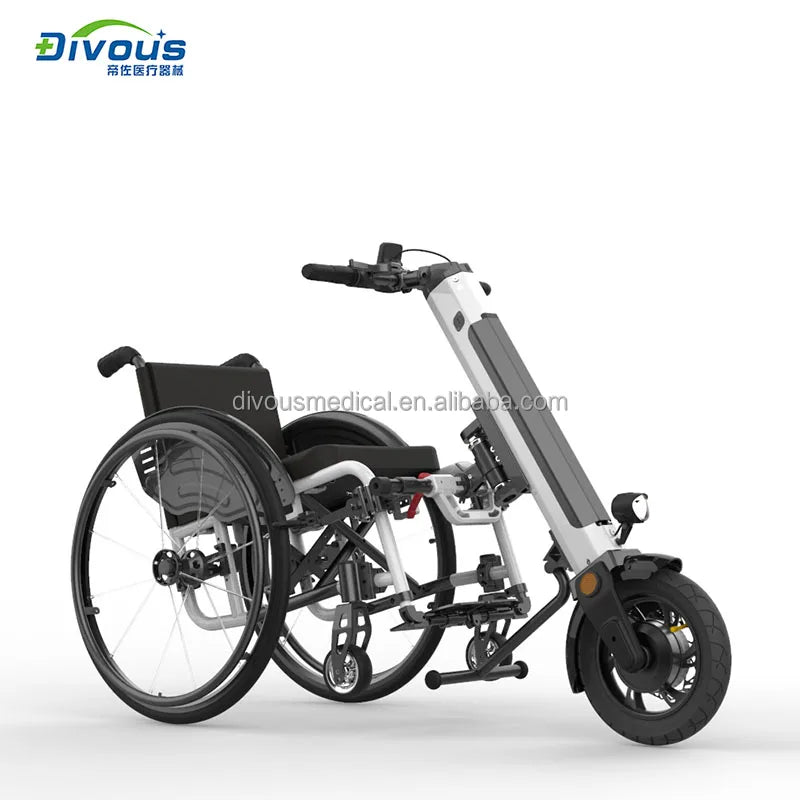 350W Disabled Electric Handbike Handcycle Bicycle Trailer Sport Wheelchair Driven-front