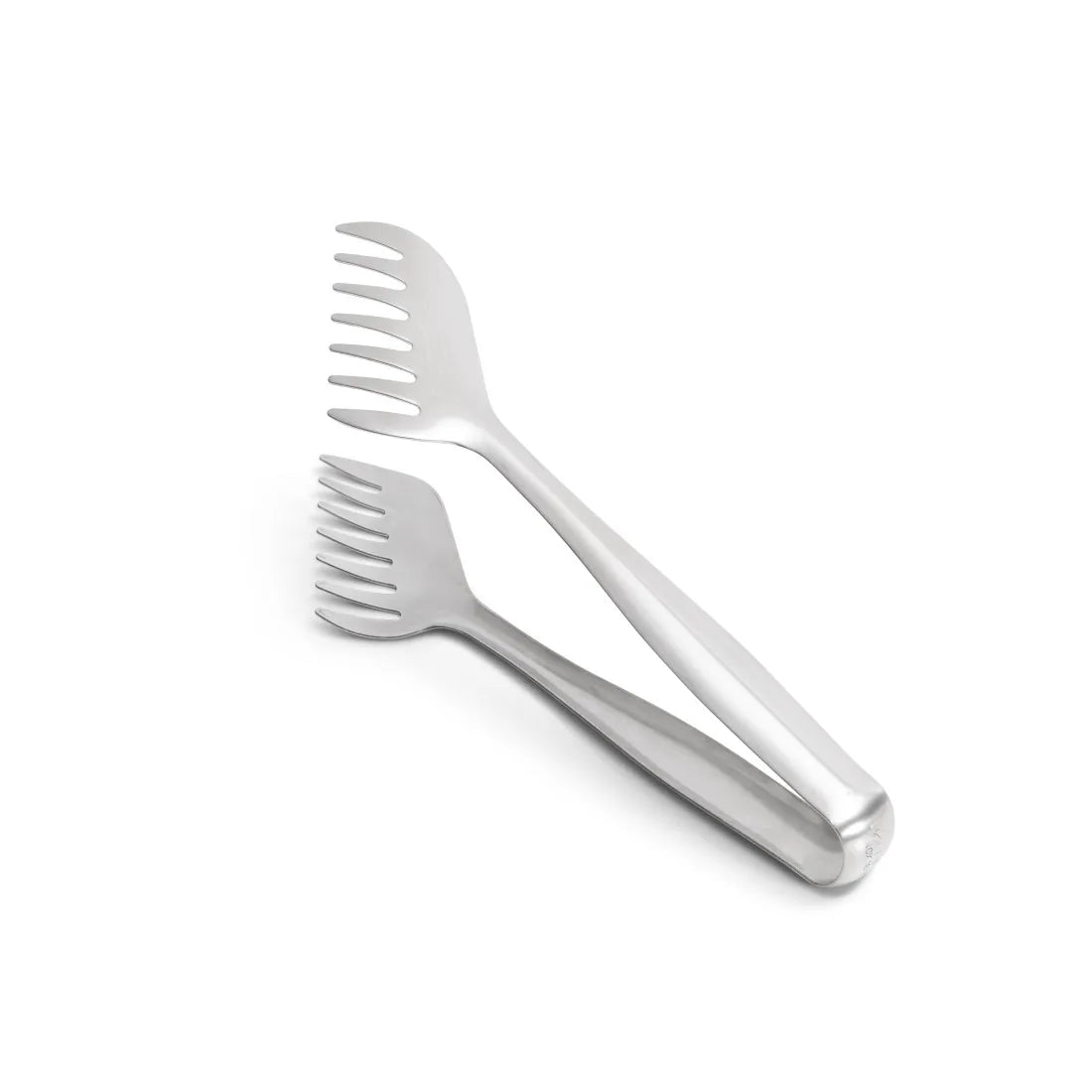 2025 Italian AISI430 Steel Vibro Polished Eco-Friendly Spaghetti Tong Set HORECA Kitchen Utensil Serving Ravioli Pasta Pizzeria