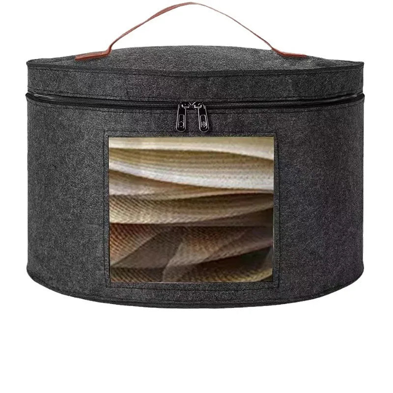 Foldable Modern Design Women's Travel Hat Storage Box Stackable Closet Organizer Bag Container for Brim Caps & Brimmed Hats