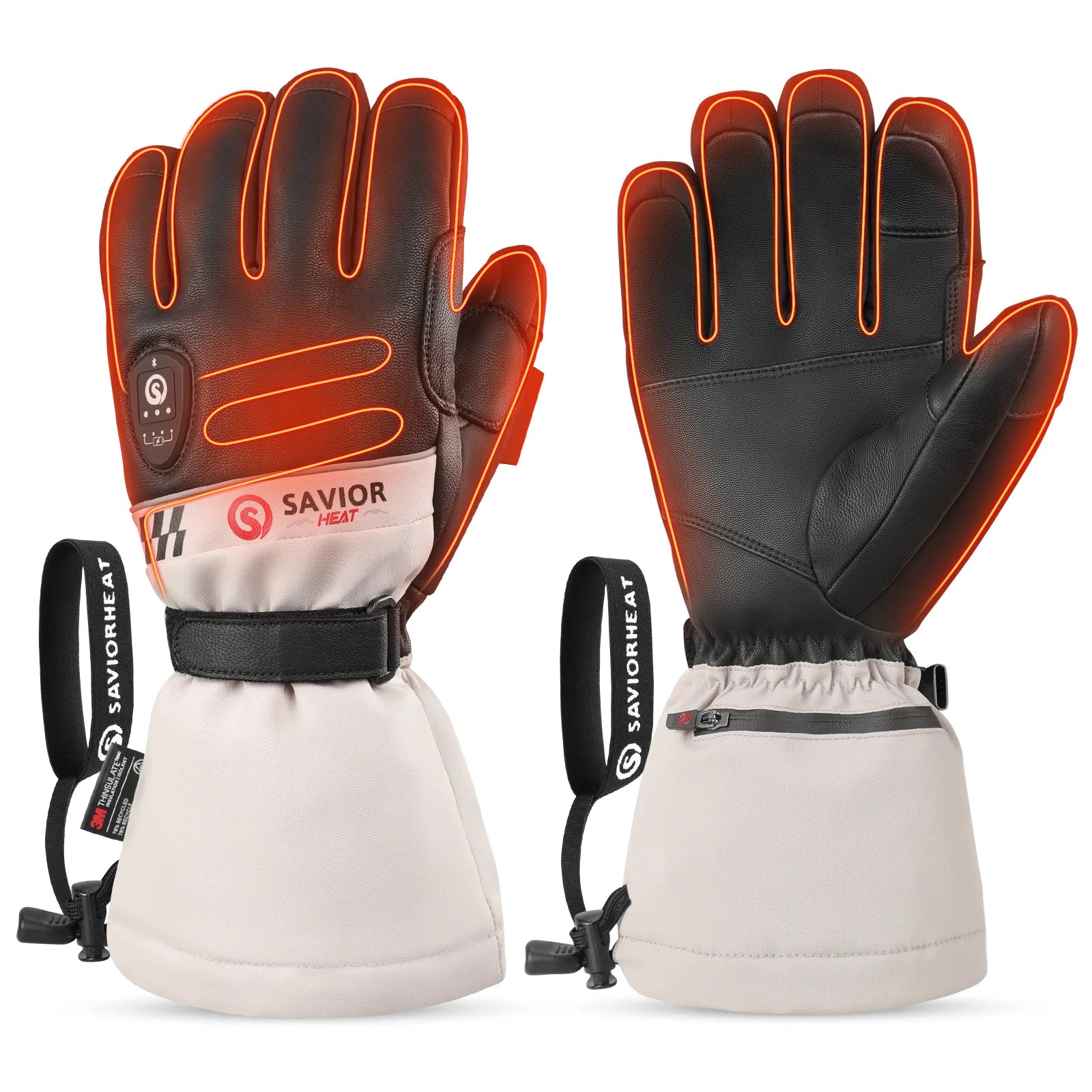 7.4V 3000mAh 3M for Insulation Waterproof Touchscreen Thermal Heated Ski & Snowboarding Gloves