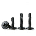 M4.2 M4.8 #8 #10 Black Steel Phillips Truss Head Wafer Head Sheet Metal Self Drilling Screws