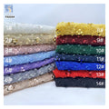 YX222 Customized Multi Color Sequin Bead Pearls Flower Embroidery Lace Fabric