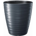 32L Maze plastic planter with reservoir in anthracite color 37.5 (length) x 37.5 (width) x 41.9 (height) cm