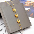 Manufacturer Custom Good Quality Jewelry No Tarnish Necklace No Tarnish Jewelry Stainless Steel butterfly Necklace