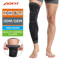 Custom Compression Breathable Honeycomb Leg Guard Sports Knee Pads Silicone Basketball Leg Sleeve