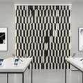 Cheap Modern Ceramic Marble Mosaic Tile White Black Brass | Mobile Phone Shop Interior Design
