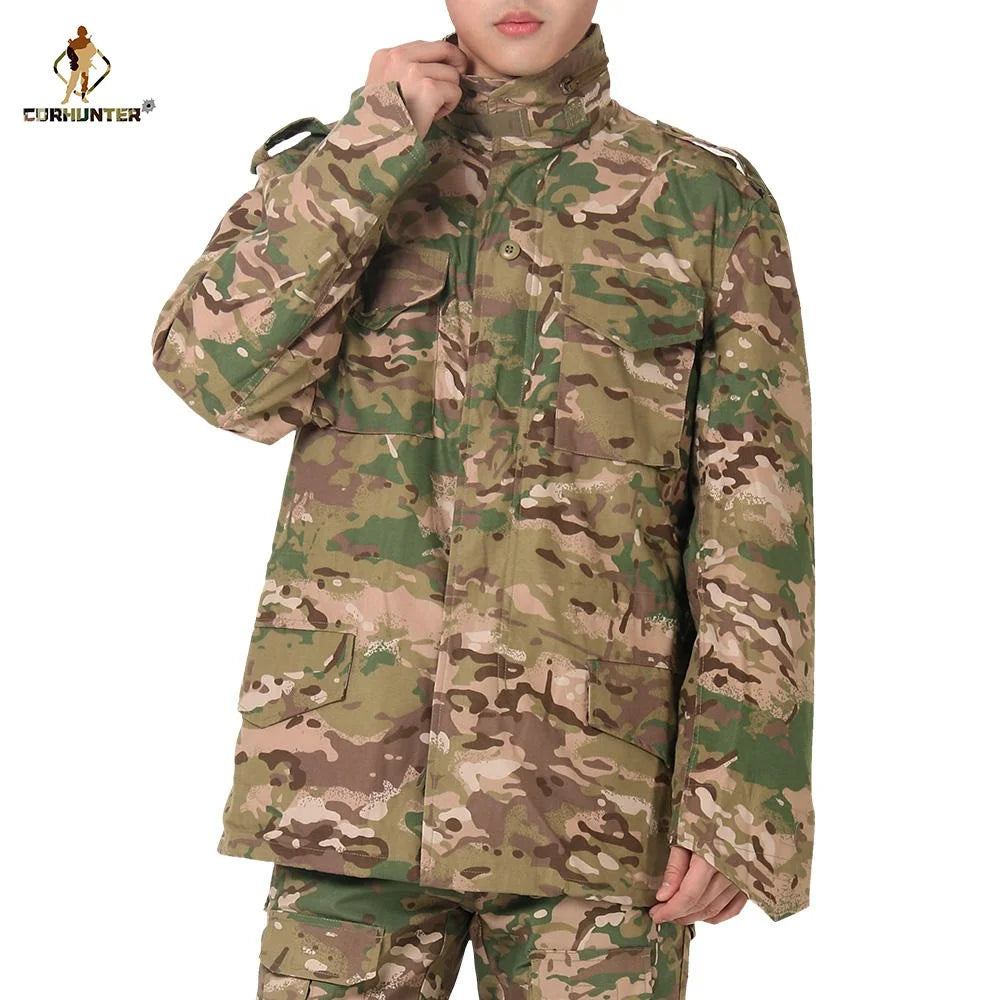 Factory Custom Men's Outdoor Clothing Climbing M65 Tactical Jacket Waterproof Windbreaker Combat Coat Jacket