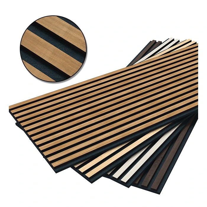 Self-Adhesive Acoustic Wall Panels  Wood Veneer Soundproof Board 0.7in Thick 3D Design for Studios   Restaurants