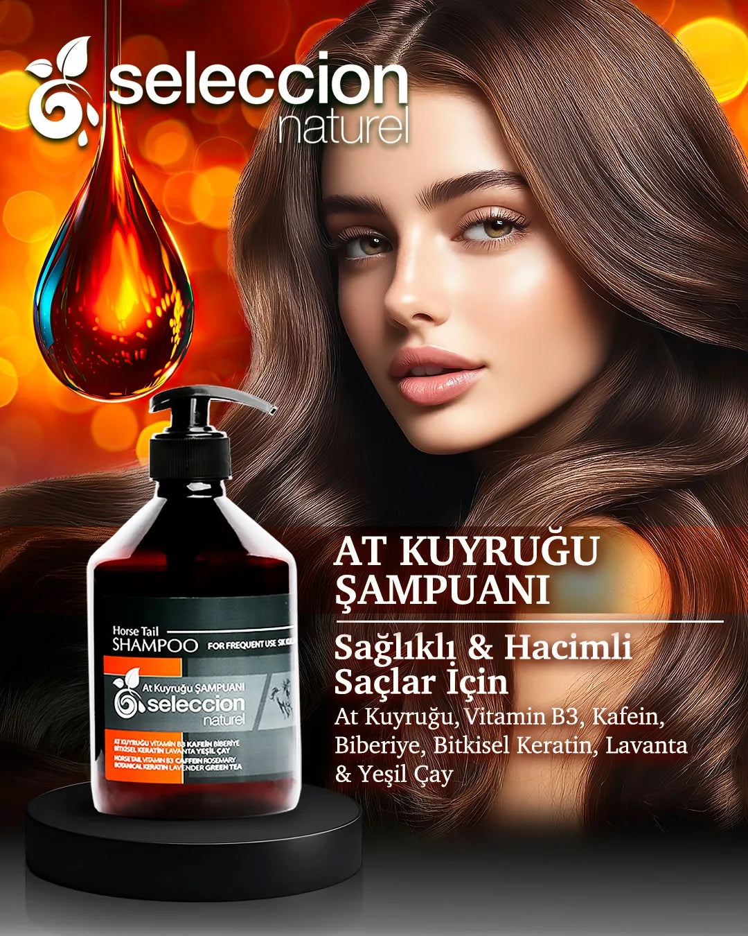 Seleccion 500ml Horse Tail Shampoo | Strengthening & Nourishing Botanical Hair Care | Paraben & Sulfate Free