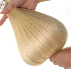 Factory Offer Salon-Quality Double-Drawn Seamless Brazilian Remy Straight Virgin Human Hair Extensions Cuticle Aligned Tape-In