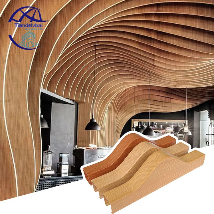 Extruded Aluminum Tube Baffle Ceiling 3D Aluminum Baffle Ceilings System