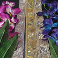 Luxury Mirror Lace Fabric with Intricate Embroidery  Fast Shipping Handcrafted Mirror Embroidery Lace  Ideal for Ethnic