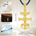 Merryshine 18k Gold Plated Orthodox Priest Cross 925 Sterling Silver Mens Necklaces Cross Men