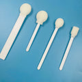 14cm Long White Inspection Swab Sample Collection Anal Examination Swab Round Rectangle Head Sponge Swab