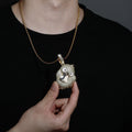 Hip Hop Micro Paved Cubic Zirconia Bling Iced Out Gold Plated Duck Pendant Necklaces for Men Women Rapper Jewelry Drop Shipping