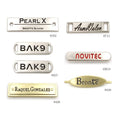 Luxury Custom Logo Metal Tag Waterproof Embroidered Enamel Badge for Garments Handbags Caps Trendy Metal Emblem Hardware