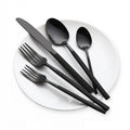 Wholesale Spot Matte Gold Black Forks and Spoons Cutlery Set Stainless Steel Flatware Set