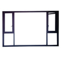 China Heat Insulation Aluminum Casement Windows Thermal Break of Tempered Glass for House Aluminum Alloy Frame Cancel Noises