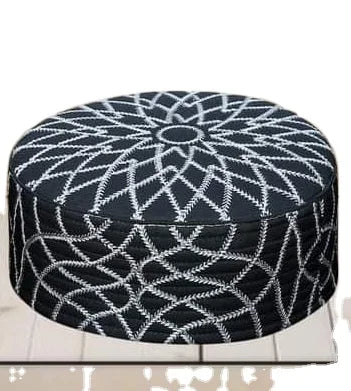 Premium 100% Polyester Cotton Muqaddas Islamic Prayer Kufi Hat Custom Logo & Labeling Durable & Comfortable Ethnic Cap