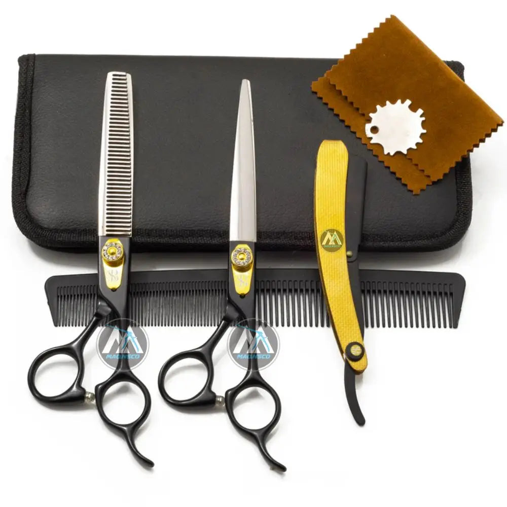 BEAUTY BLACK LINE 7.0" HAIRDRESSING SCISSORS SET