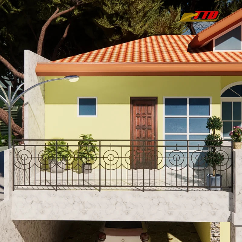 Modern Wrought Iron Balcony Railings Timeless Beauty with Intricate Handcrafted Details Vietnam Supplier TTD for Villa