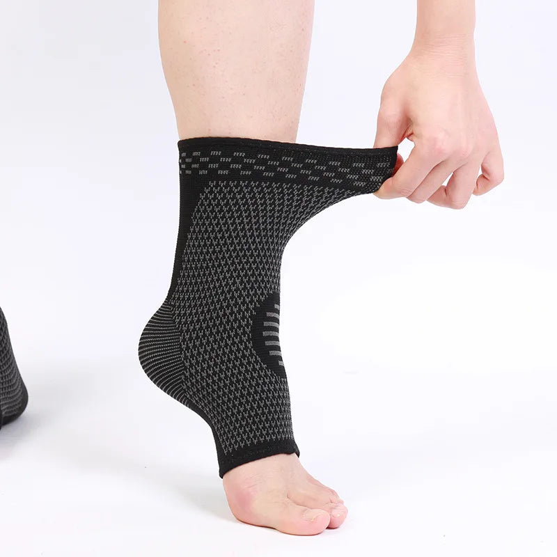 Elastic Compression Ankle Support Brace for Plantar Fasciitis Sprain Joint Pain Relief Breathable Arch Sleeve OEM Available