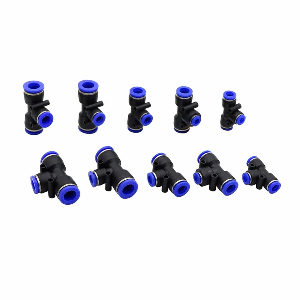 Pneumatic Fittings One Touch Three Ways Quick Connector Push in Air Fittings for Air Hose Tube