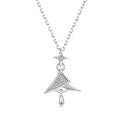 S925 Sterling Silver Necklace Female Chain Christmas Tree Necklace Chain for Women Womens Gold Jewelry