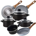 MAGEFESA Kenia 7-piece enamelled steel cookware set with frying pans (22/24/26 cm) SAN IGNACIO Daimiel forged aluminum