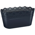 LACE flower pot dimensions (mm) 285x135x155 Anthracite color