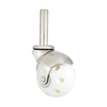 CCE Modern Ball Caster Roller 2-Inch White Decorative Wheels for Outdoor School Warehouse Living Room Dining Pin Mounting