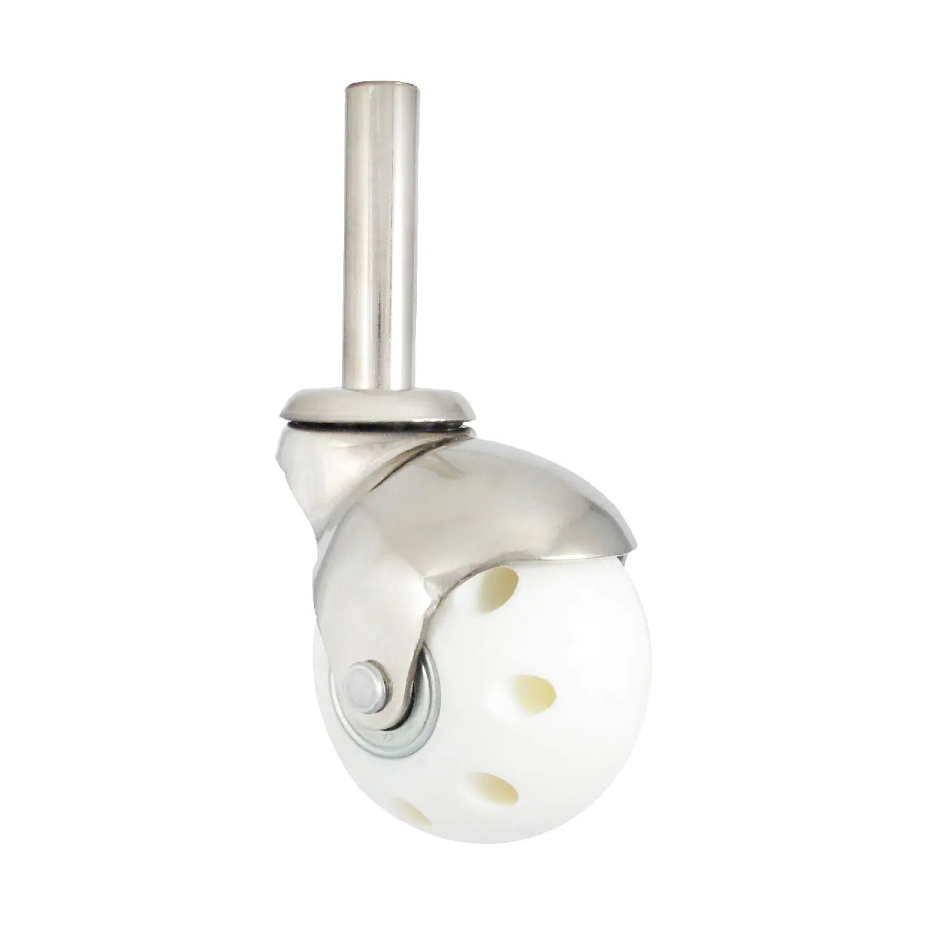 CCE Modern Ball Caster Roller 2-Inch White Decorative Wheels for Outdoor School Warehouse Living Room Dining Pin Mounting