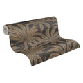 Made in Germany - Wallpaper rolls Plants Black Gold Bronze - Non Woven Vinyl - Wallpaper Jungle for Walls - 1005 x 053 m