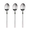 Set of 3 recycled stainless steel spoons matte root