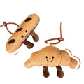 HOT Peluches Plush French Bread Croissant Keychain Toys Croissants Roll Bread Plushie Doll Simulation Food Keychain Bag Charm
