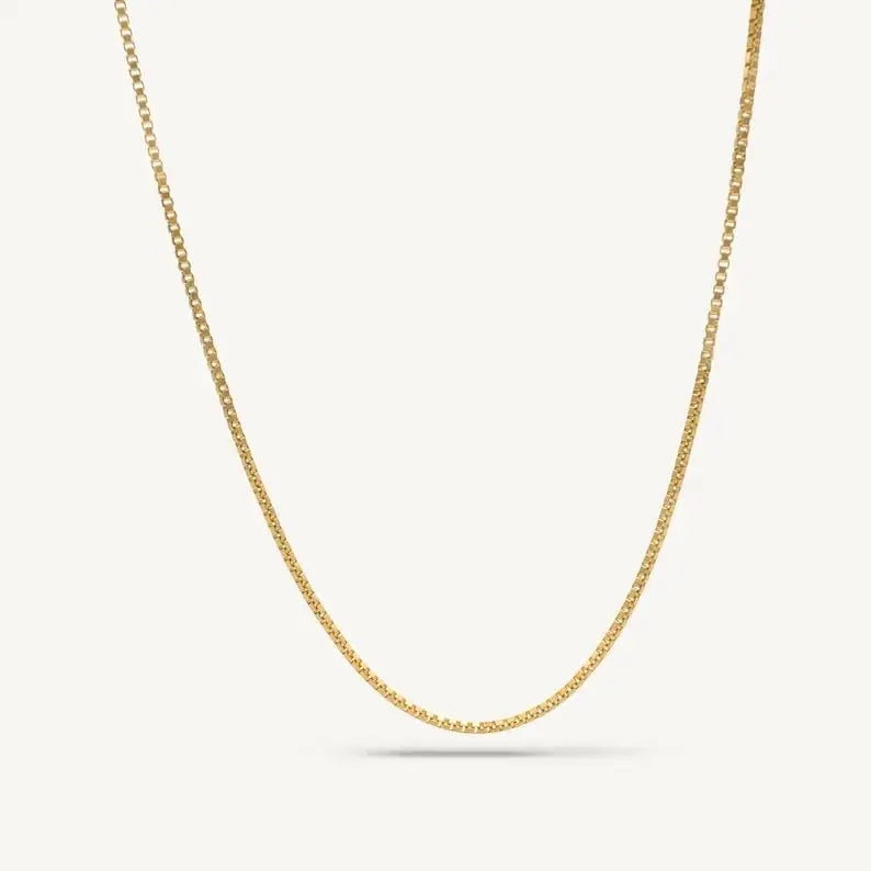 18K Gold Plated Square Snake Chain Necklace for Women Trendy & Fashionable Hot Selling Jewelry