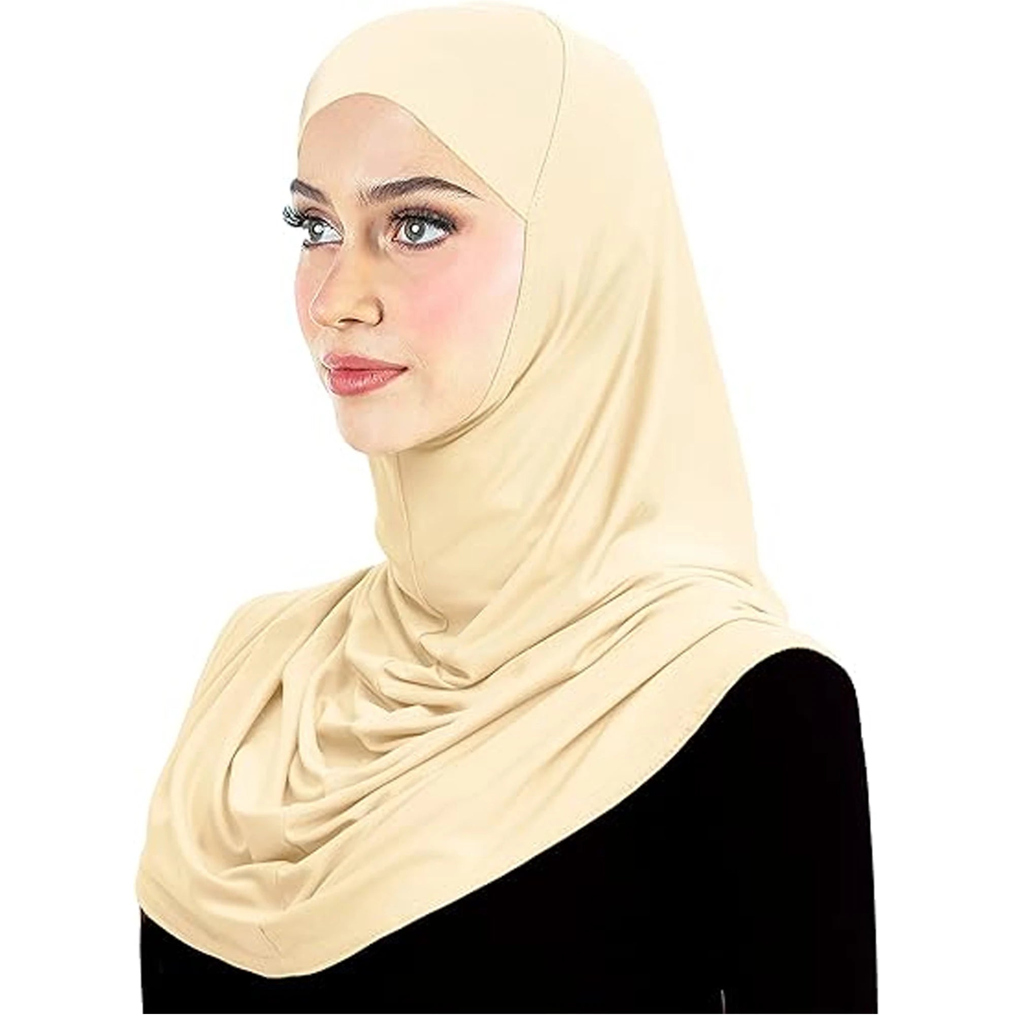 Amira Pull on Hijab Under Scarf Bone Bonnet Ninja Hijab Islamic Neck Cover Muslim Headscarf Women Scarves