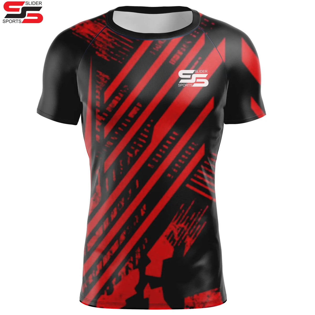 Men MMA Rashguard Compression Shirt Short Sleeve Fully Customizable Logo Sublimated BJJ Rash guard Running Baselayer MegaBDM