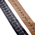 Retro Eyelet PU Leather Strip Braided Wax Rope Clothing Accessories