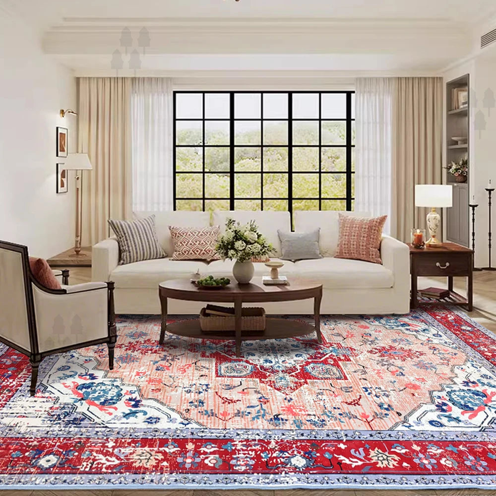 City Modern Vintage Living Room Large Carpet Faux Cashmere