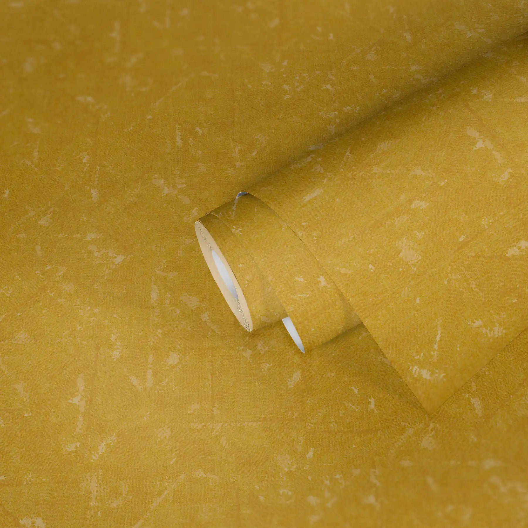 Modern Non Woven Vinyl Wallpaper Rolls-Made in Germany Yellow Abrasion & Light Resistant 1005x053m