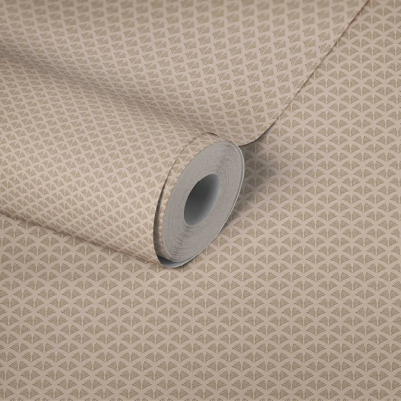 Germany Made Modern Beige Gold Glitter Damask Non Woven Vinyl Wallpaper Rolls Sound-Absorbing for Babies & Kids 1005 X 053 m