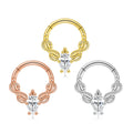 316L Surgical Stainless Steel Hinged Nose Piercing Jewelry Rings Septum Clicker Body Piercing Nose Rings for Women
